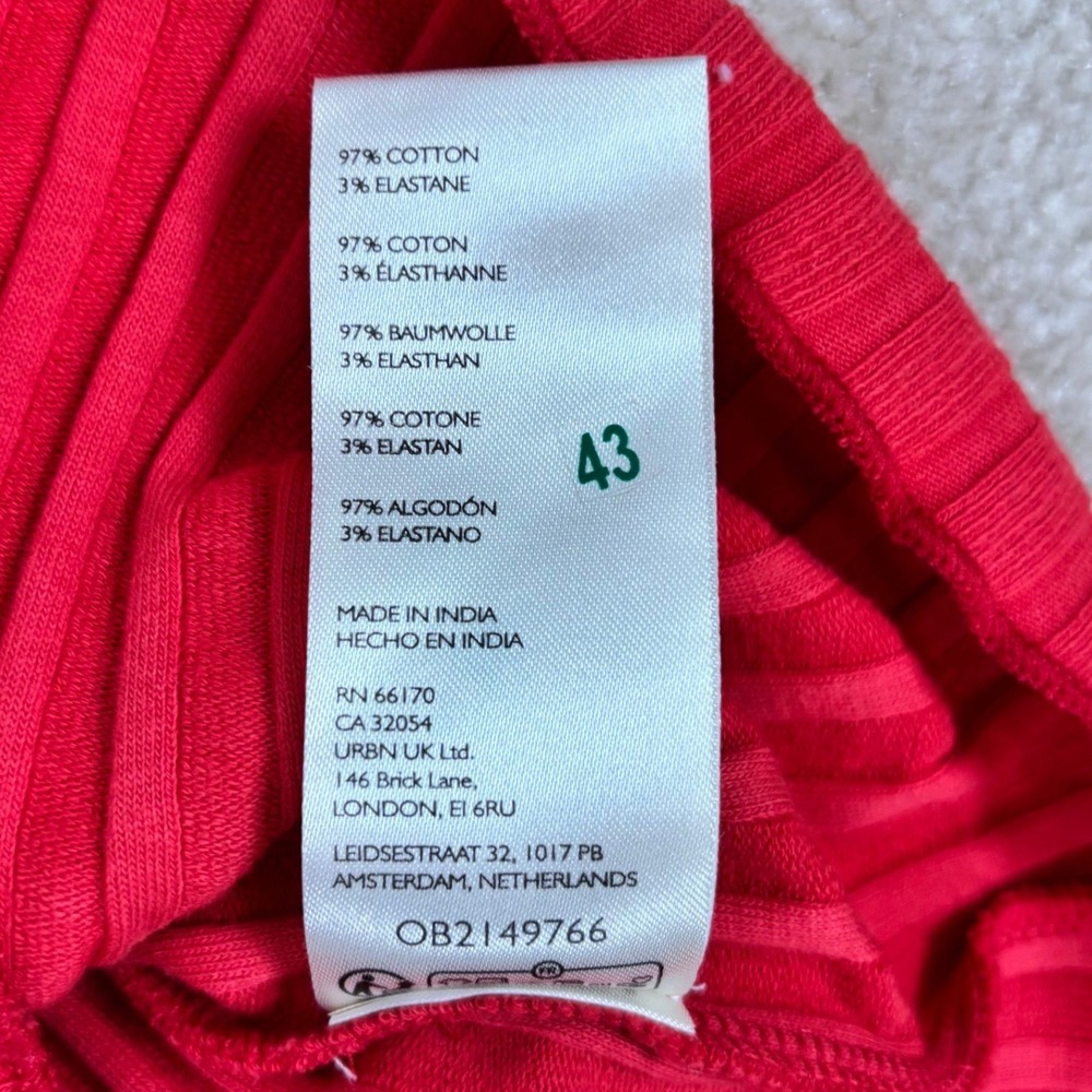 Free People Ribbed Red Button-Up Cardigan - Picture 6 of 6
